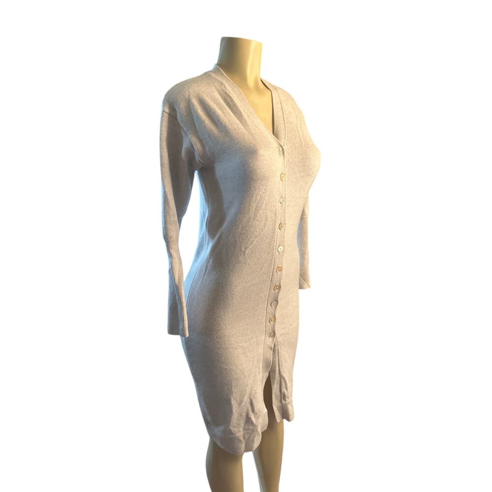 Women 2XS Aritzia Wilfred Utopia Dress Sweater Tunic Cardigan 100% Merino Wool